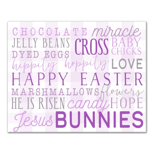 Easter Day Words 16" x 20" Canvas Wall Art